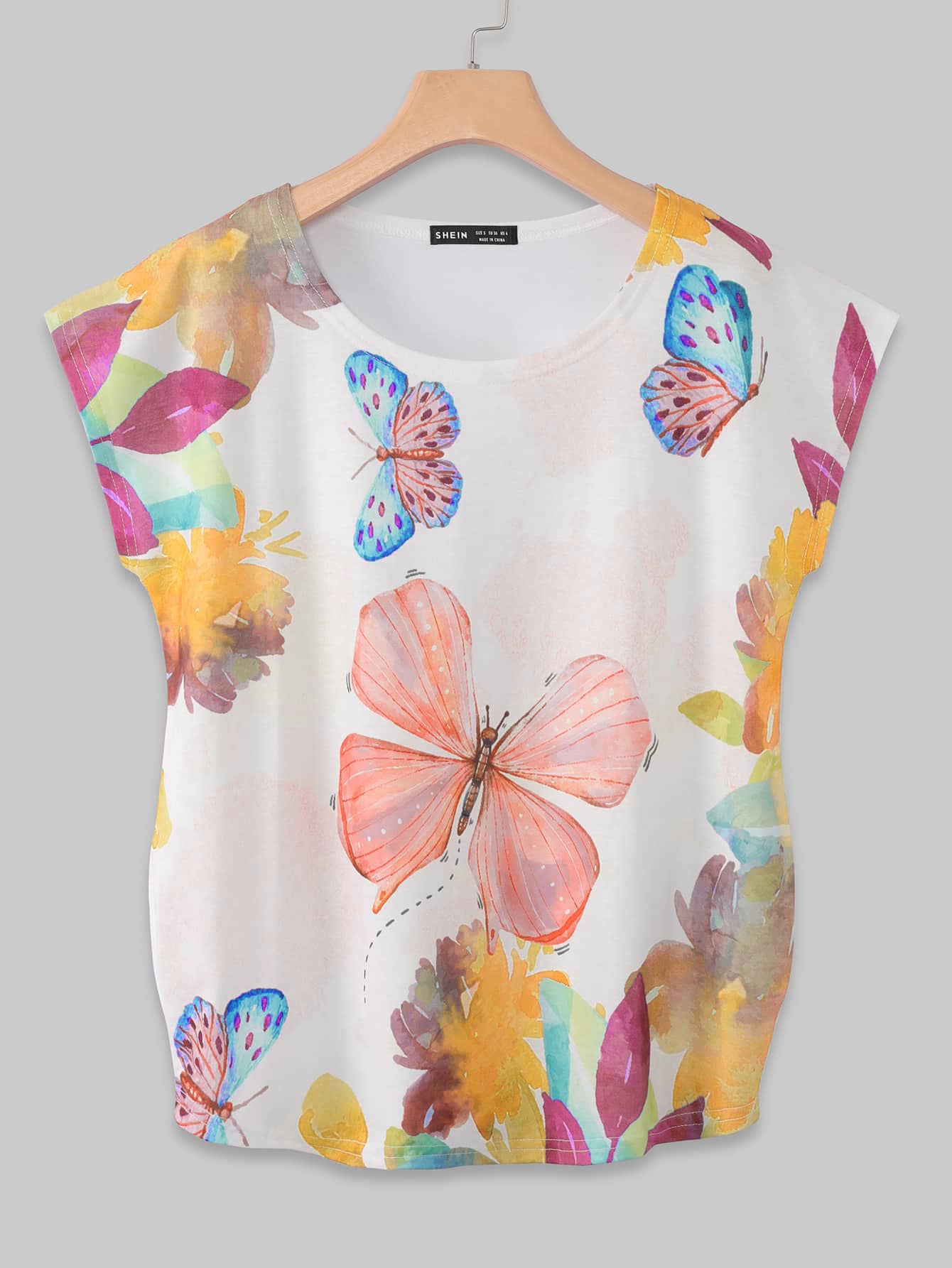 SHEIN VCAY Áo thun Thú vật Giải trí - Nhiều màu - Xem 1