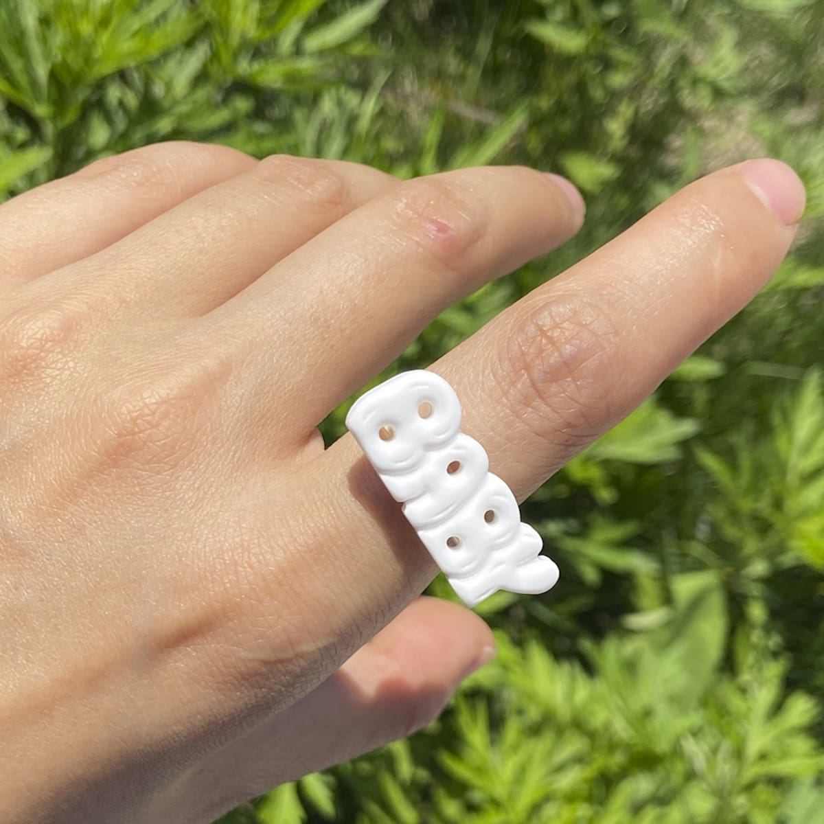 

Letter Decor Ring, White