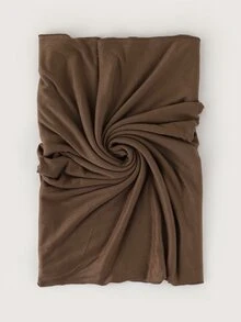 1 khăn quàng cổ đồng màu - Cà phê nâu - Xem 2
