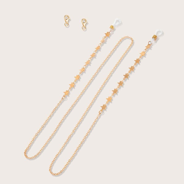 

Star Decor Face Mask Chain, Gold