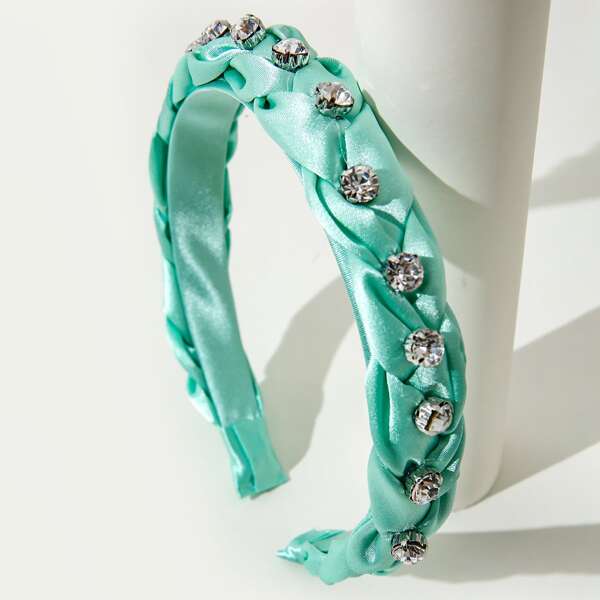 

Rhinestone Decor Headband, Mint green