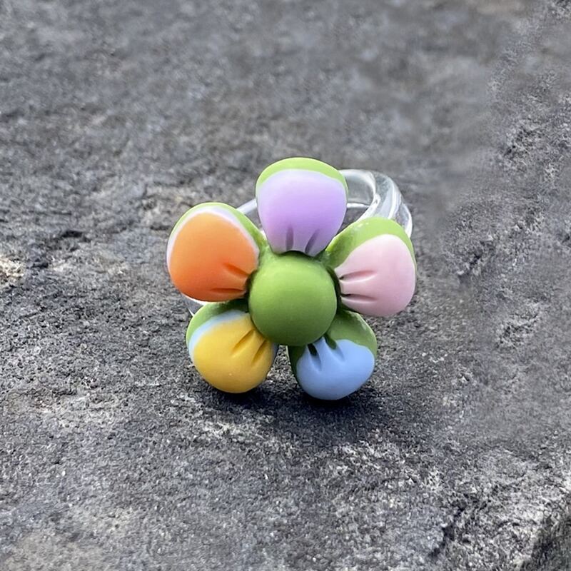 

Floral Decor Ring, Green