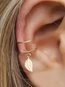 Bịt tai chi tiết hình lá - Vàng - Xem 1