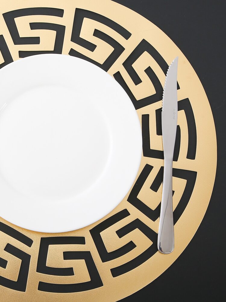 Hollow Round Placemat - Gold - View 4