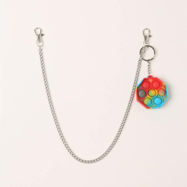

Geometric Pendant Belt Chain, Multicolor