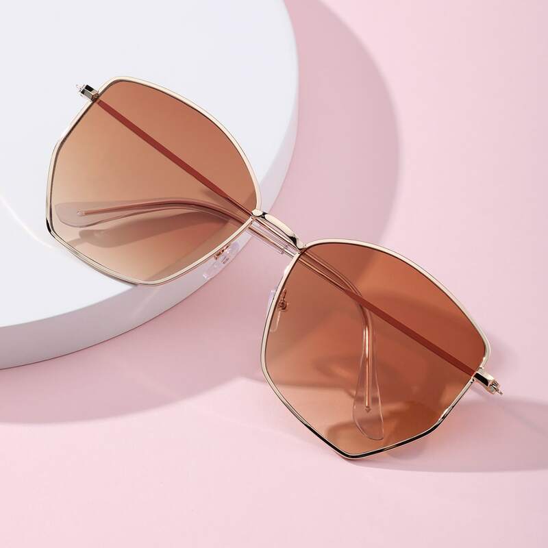 

Metal Frame Sunglasses, Brown