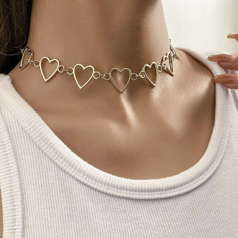 

Heart Design Choker, Gold