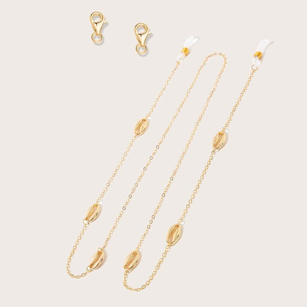 

Shell Decor Face Mask Chain, Gold