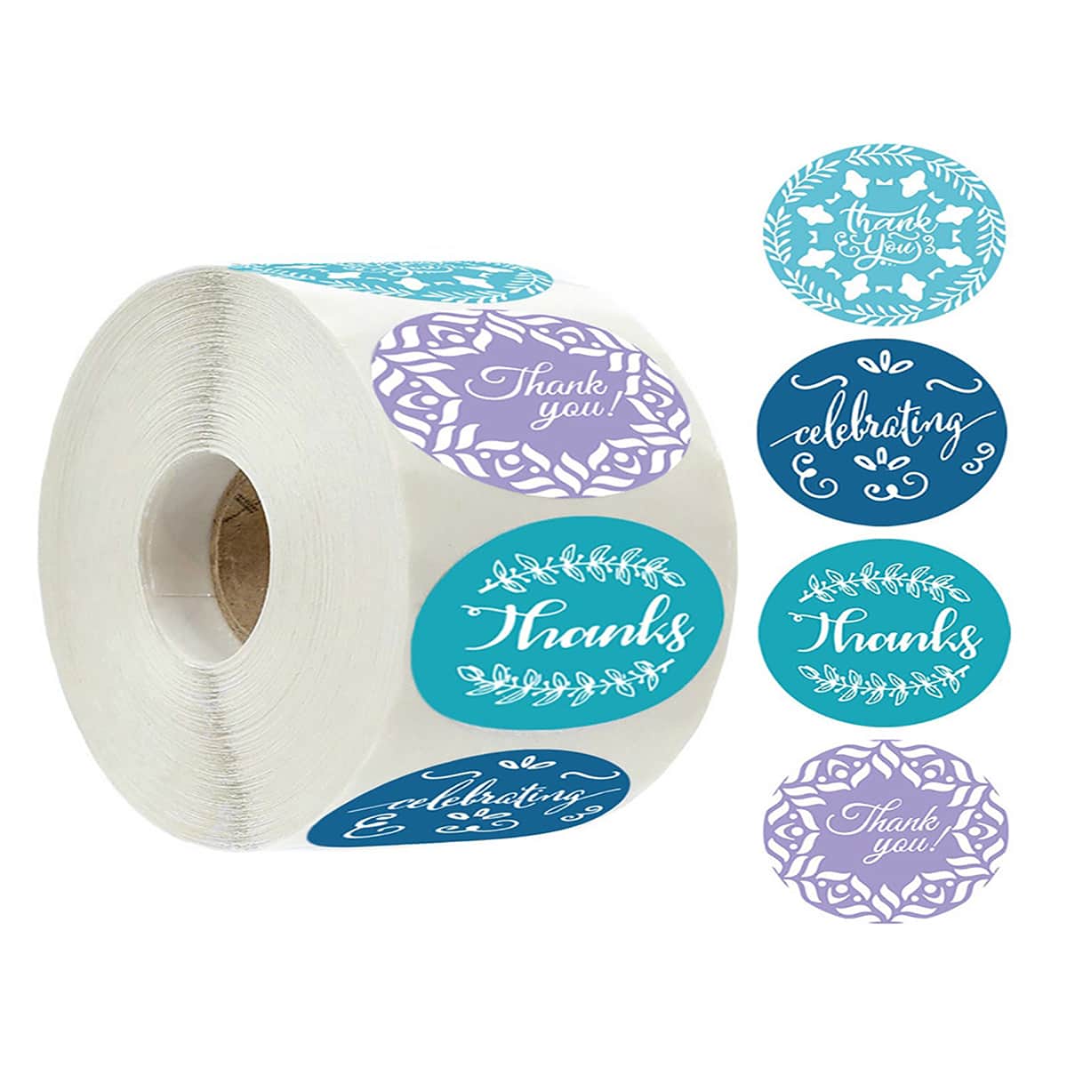 

1roll 500pcs Slogan Graphic Sealing Sticker, Multicolor