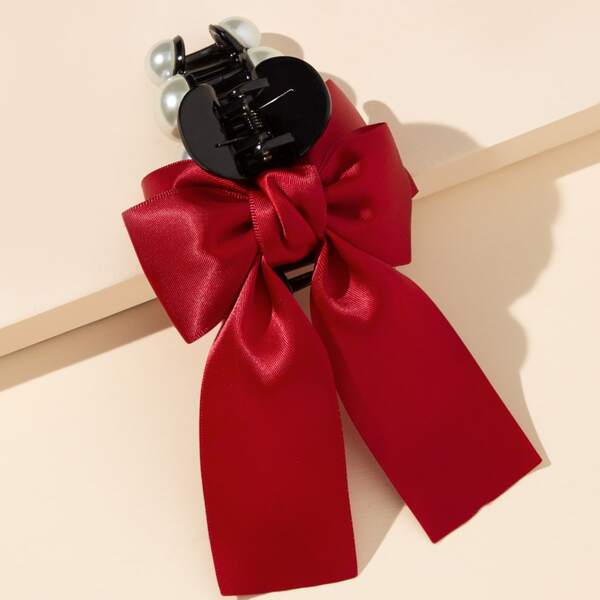

Girls Bow Knot Hair Claw, Red