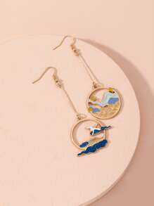 Bông tai tròn thả - Nhiều màu - Xem 3