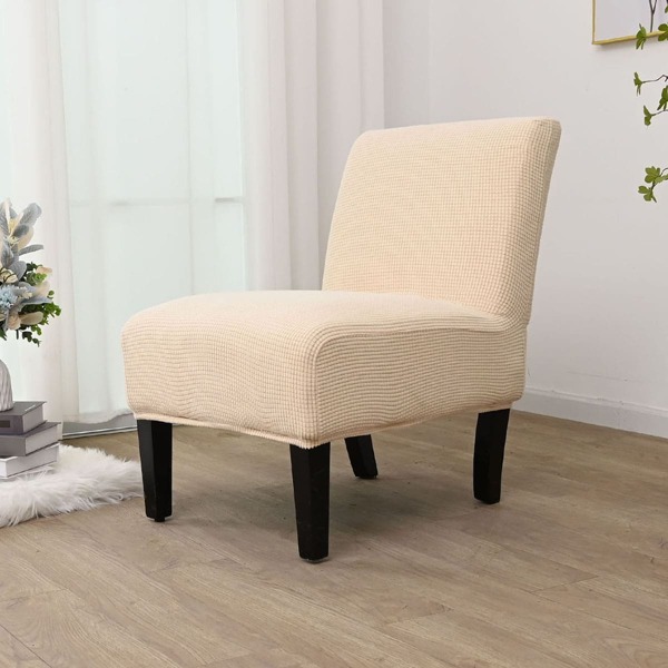 

Plain Stretchy Chair Slipcover, Beige