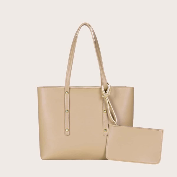 

Minimalist Large Capacity Tote Bag With Purse, Yellow