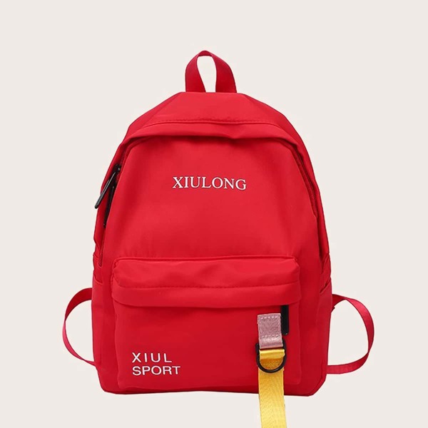 

Letter Graphic Backpack, Red