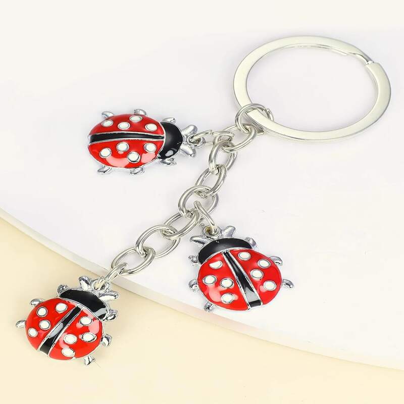 

Ladybug Decor Keychain, Red