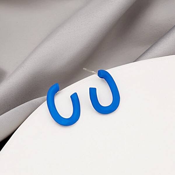 

Simple Stud Earrings, Blue