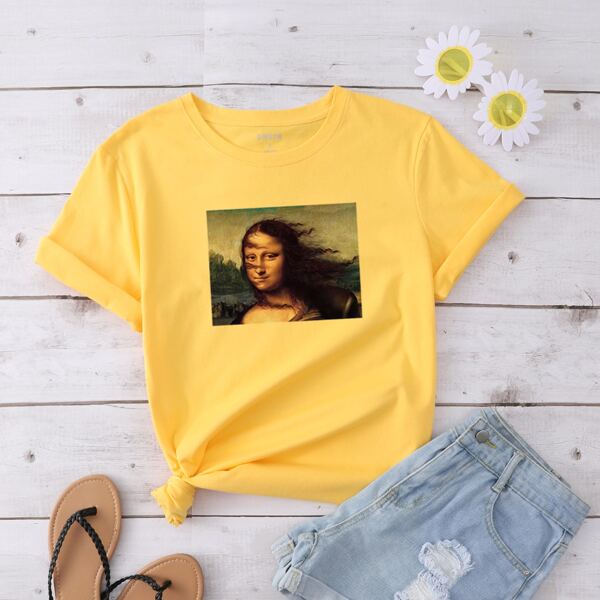 

Figure Graphic Crew Neck Tee, Yellow