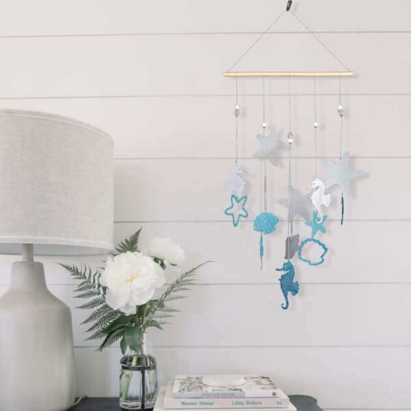 

1pc Starfish & Shell Decor Wind Chime, Multicolor