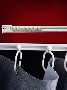 1pc Self-adhesive Curtain Track - White - View 1