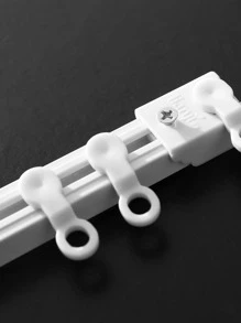 1pc Self-adhesive Curtain Track - White - View 6