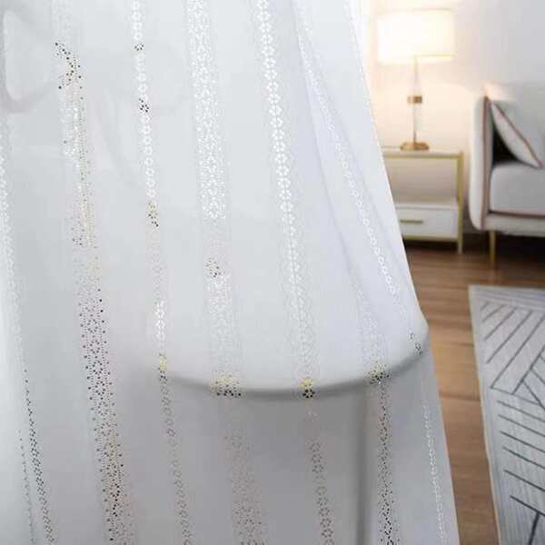 

Hollow Single Panel Curtain, White