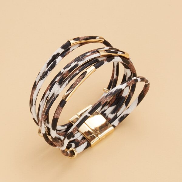 

PU Leather Layered Bracelet, Multicolor