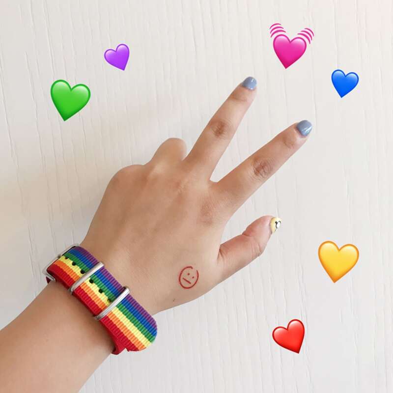 

Rainbow Striped Bracelet, Multicolor