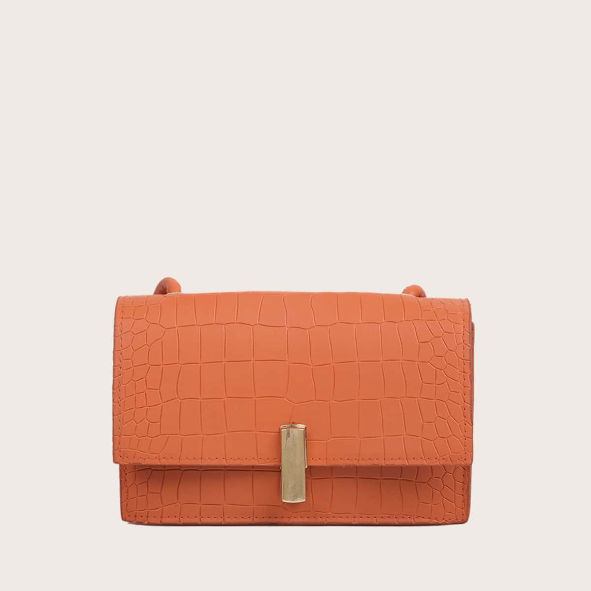 

Croc Embossed Crossbody Bag, Orange