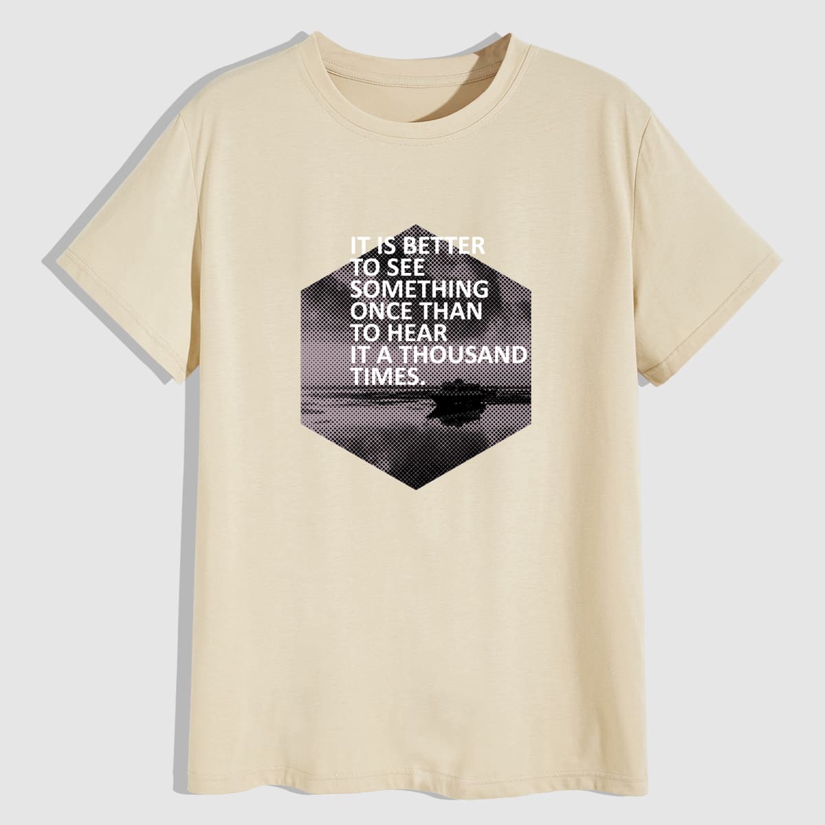 

Guys Letter Graphic Tee, Khaki