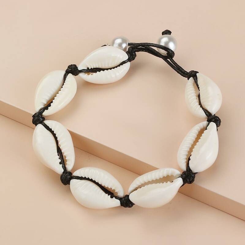 

Shell Linked Bracelet, White