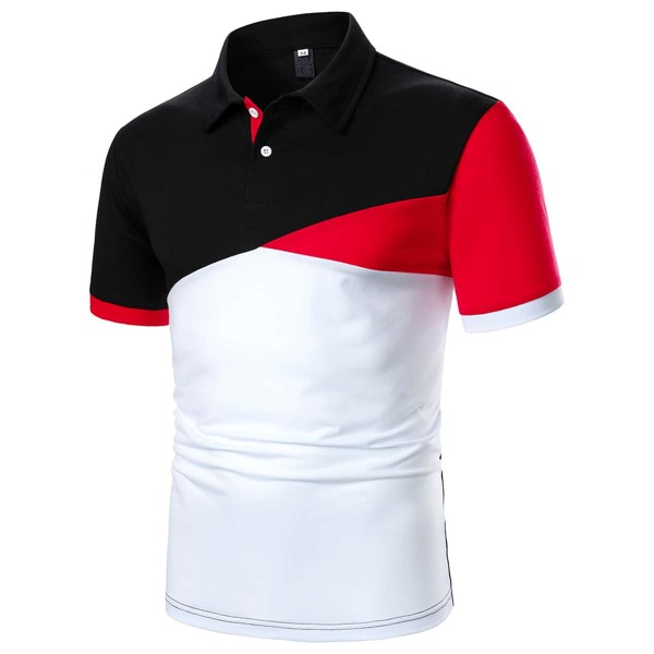 

Men Color Block Polo Shirt, Multicolor
