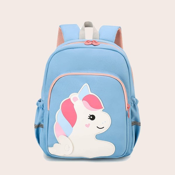 

Girls Cartoon Graphic Backpack, Baby blue