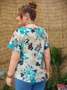EMERY ROSE Áo sơ mi Plus Size Hoa Giải trí - Nhiều màu - Xem 2