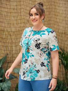 EMERY ROSE Áo sơ mi Plus Size Hoa Giải trí - Nhiều màu - Xem 3