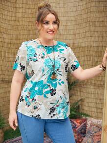 EMERY ROSE Áo sơ mi Plus Size Hoa Giải trí - Nhiều màu - Xem 5