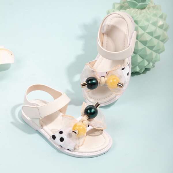 

Toddler Girls Bow Decor Sandals, Beige