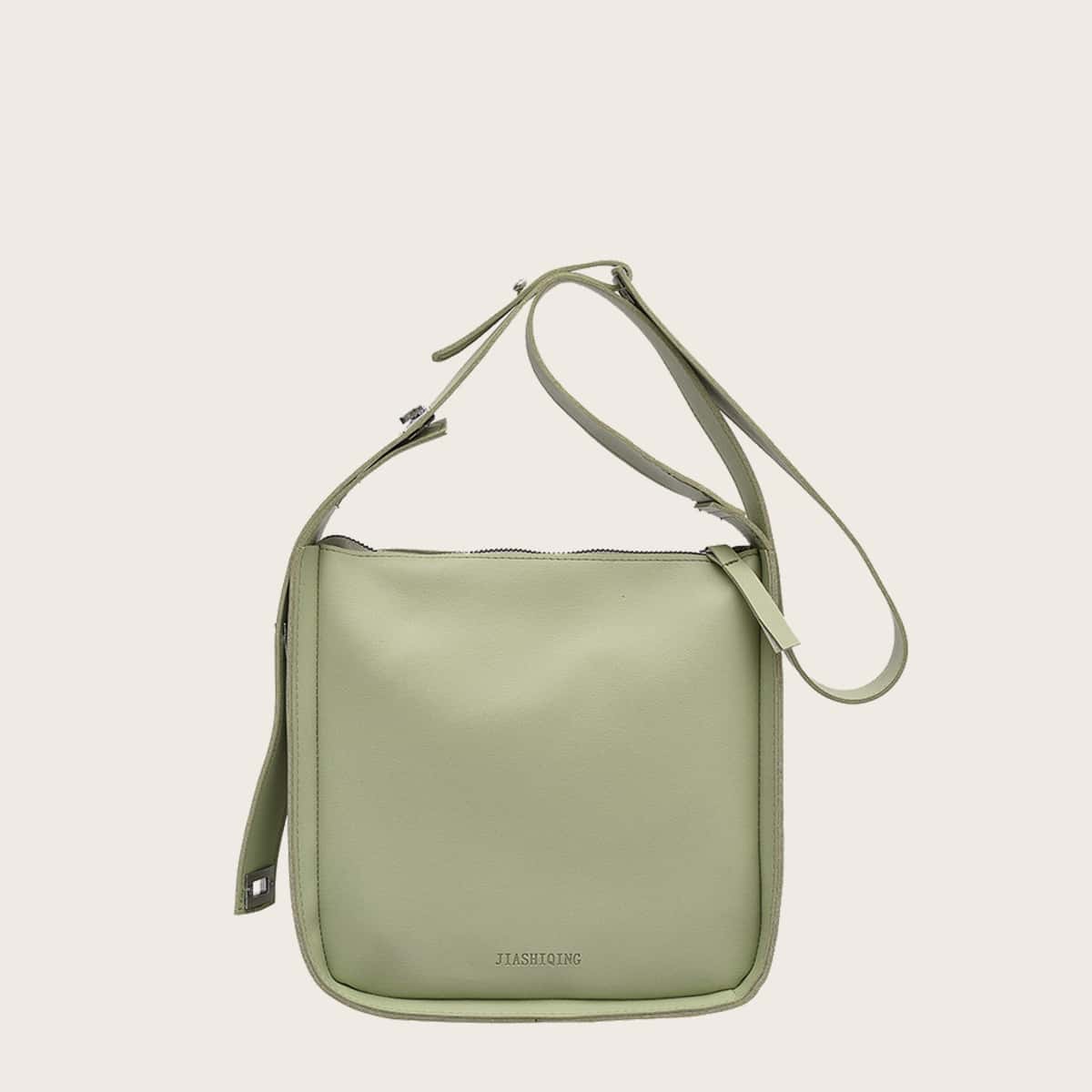 

Solid Crossbody Bag, Mint green