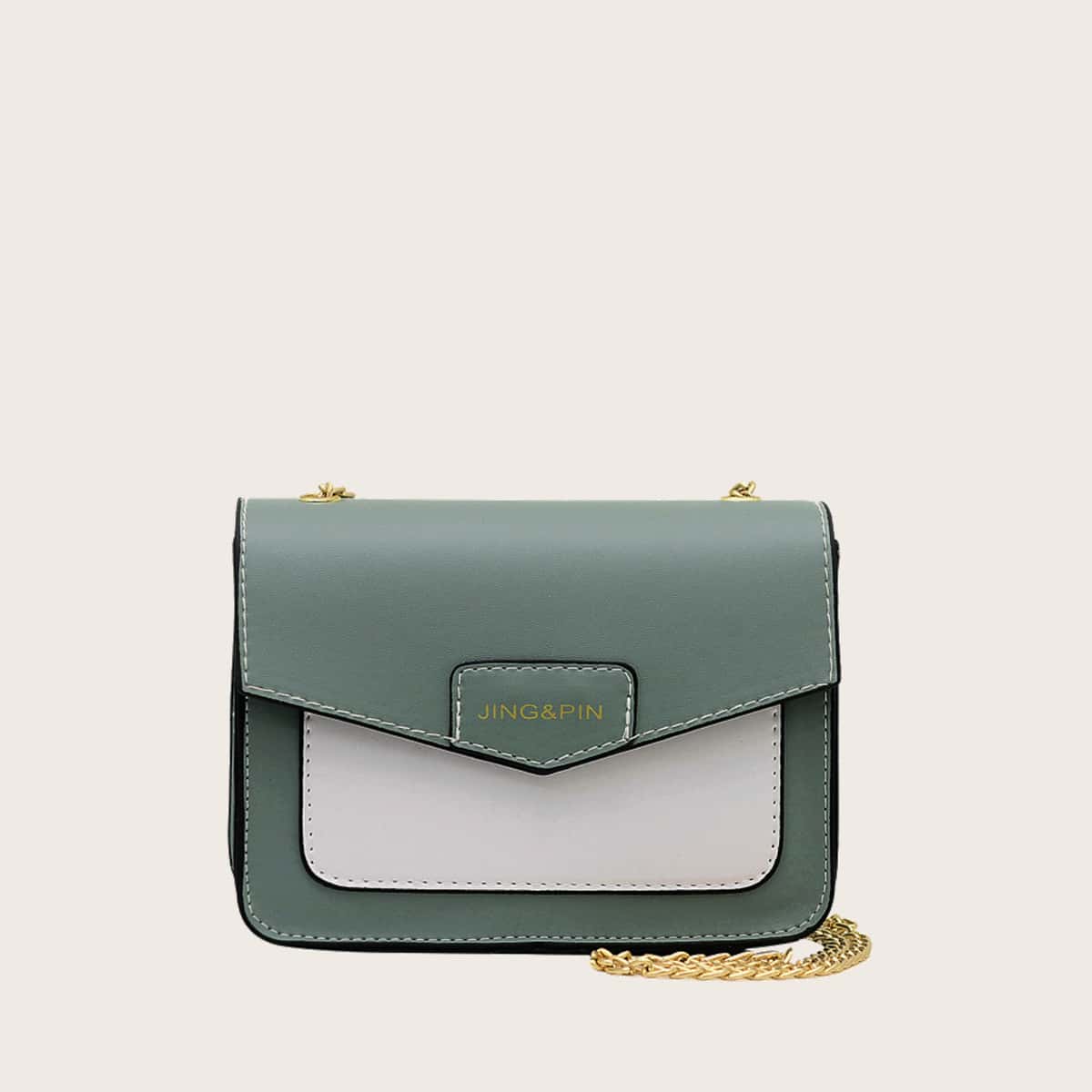 

Colorblock Chain Crossbody Bag, Multicolor