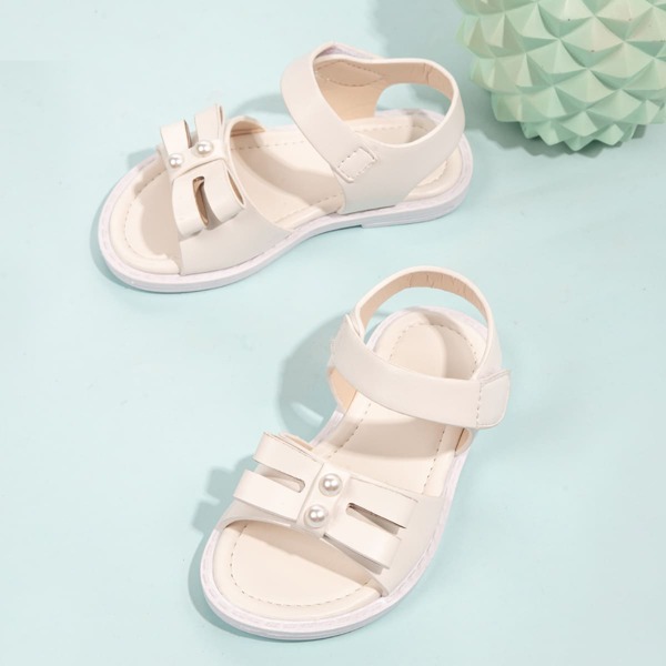

Toddler Girls Faux Pearl Decor Sandals, Beige