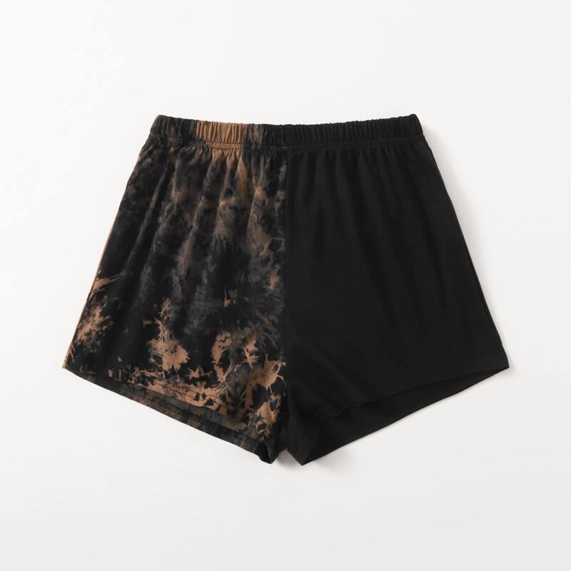 

Contrast Tie Dye Shorts, Multicolor