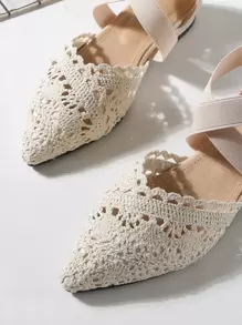 2025 Autumn Women Minimalist Cross Strap Lace Flats, Fashion Outdoor Flats,Ballet