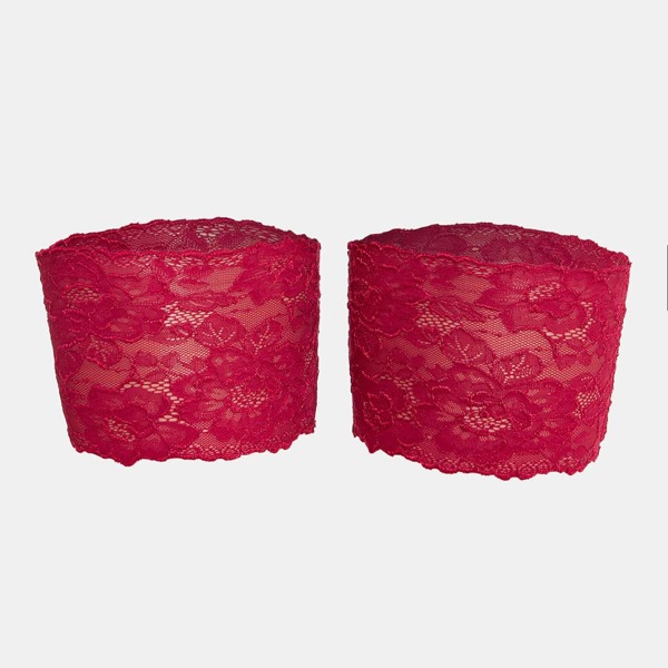 

Plus Floral Lace Leg Ring, Red