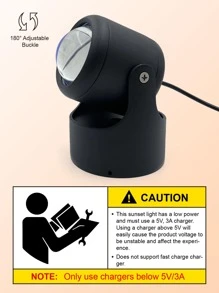 落日投影儀補光燈 - 紫色 - 查看 8