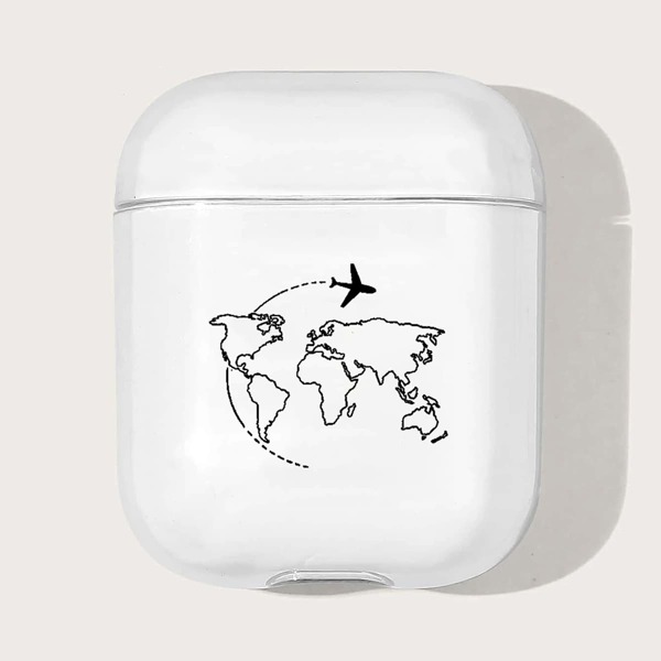

Map Print Clear Case For Airpods