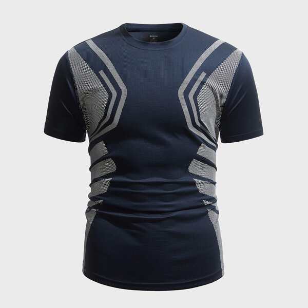 

Men Polka Dot Sports Tee, Navy blue