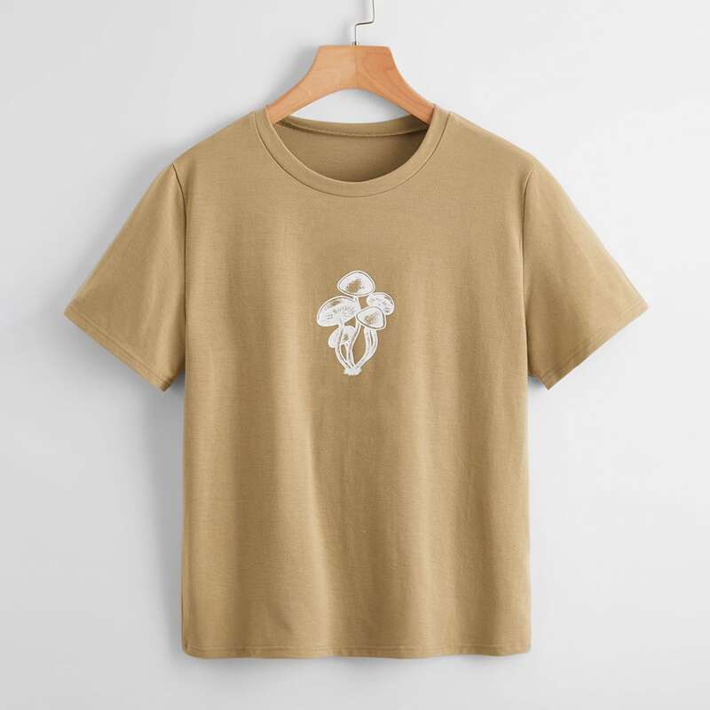 

Mushroom Graphic Tee, Khaki