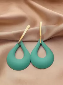 Dellgoo 水滴設計耳環 - 綠色 - 查看 3