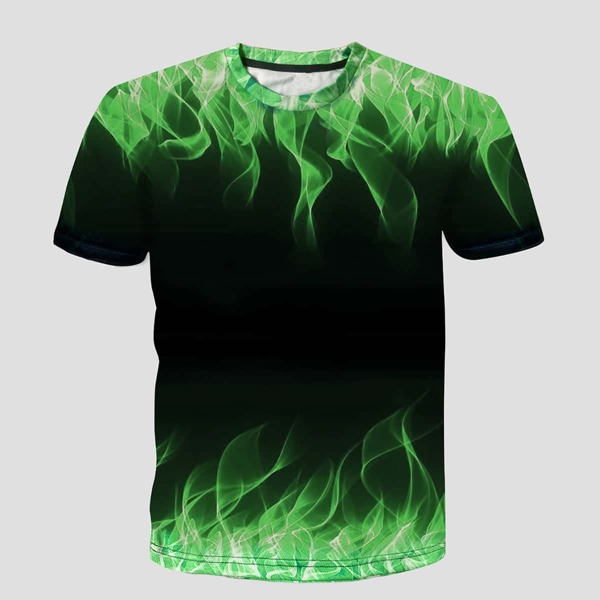 

Boys 3D Fire Paint Print Tee, Multicolor
