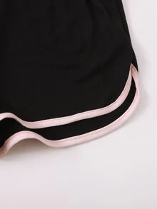 SHEIN Conjuntos para niñas Ribete en contraste Floral Deportivo - Multicolor - Ver 3