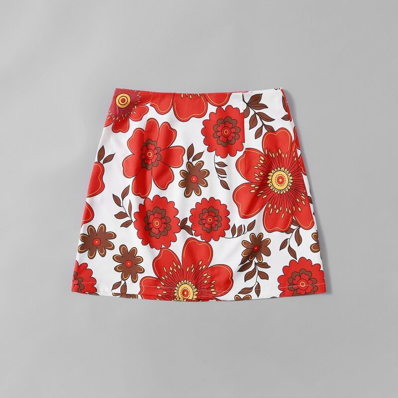 

Floral Print Skirt, Multicolor